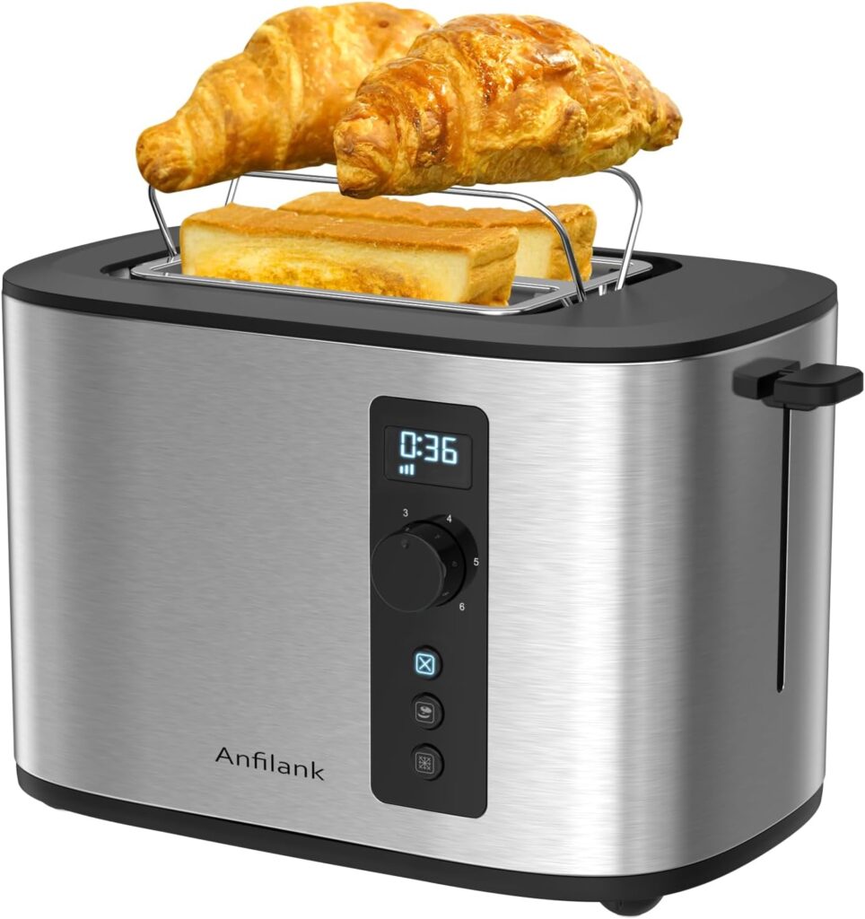 Anfilank Extra Wide Slot 2-Slice Toaster